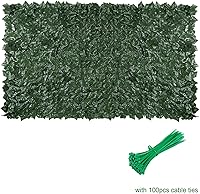 Vista 8 de Valla de Privacidad de Hiedra Artificial, U'Artlines Valla de Setos Artificiales Resistente y Pantalla de Decoración de Hojas de Vid de Hiedra