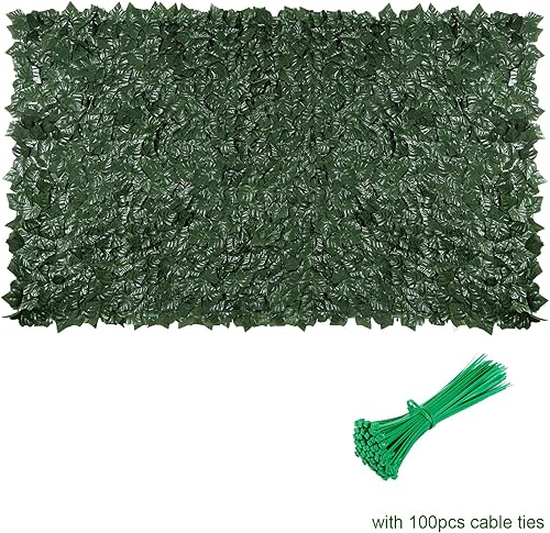 Miniatura 9 de U'Artlines - Valla de privacidad de hiedra artificial, valla de setos artificiales resistente y decoración de hojas de hiedra sintética, valla de