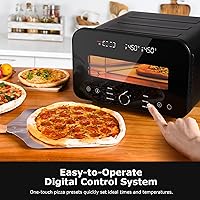 Vista 3 de Horno de pizza para interiores, hace pizzas de 12 pulgadas en 90 segundos, máquina de pizza eléctrica de encimera de 840 F con 6 modos