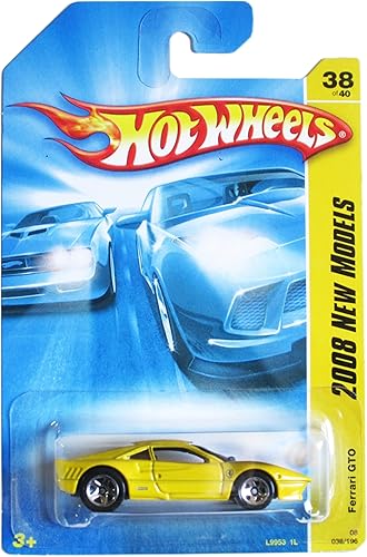 Hot Wheels 2008 Nuevos Modelos #38 Ferrari GTO Yellow Variant 038 38 Escala 1:64