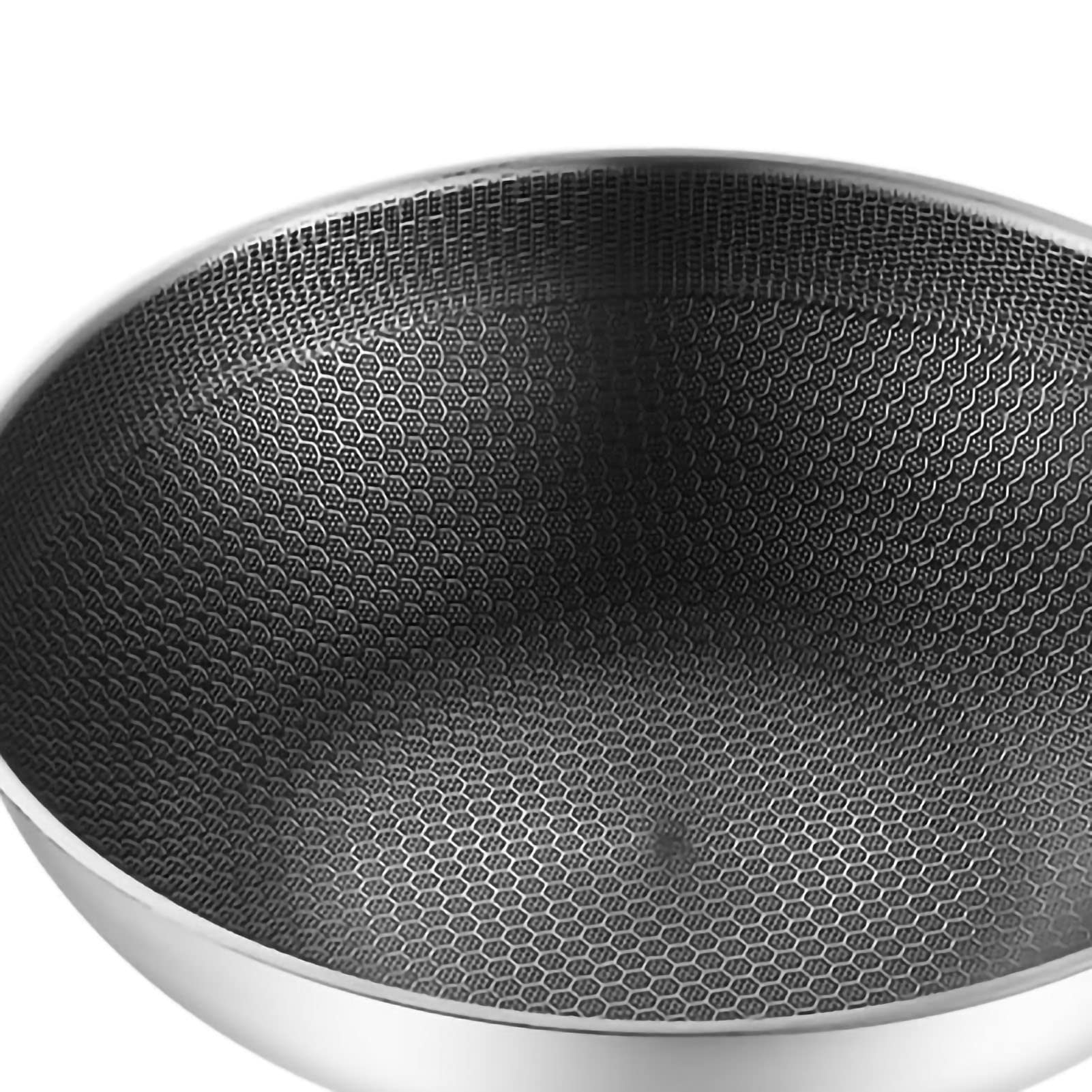 Patelnia Wok ze Stali Nierdzewnej z 3-warstwową powłoką (32