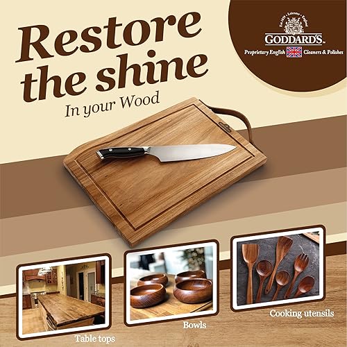 Miniatura 4 de Goddard's Aceite de bloque de carnicero, aceite mineral de grado alimenticio para tabla de cortar madera, limpia e hidrata utensilios de cocina de