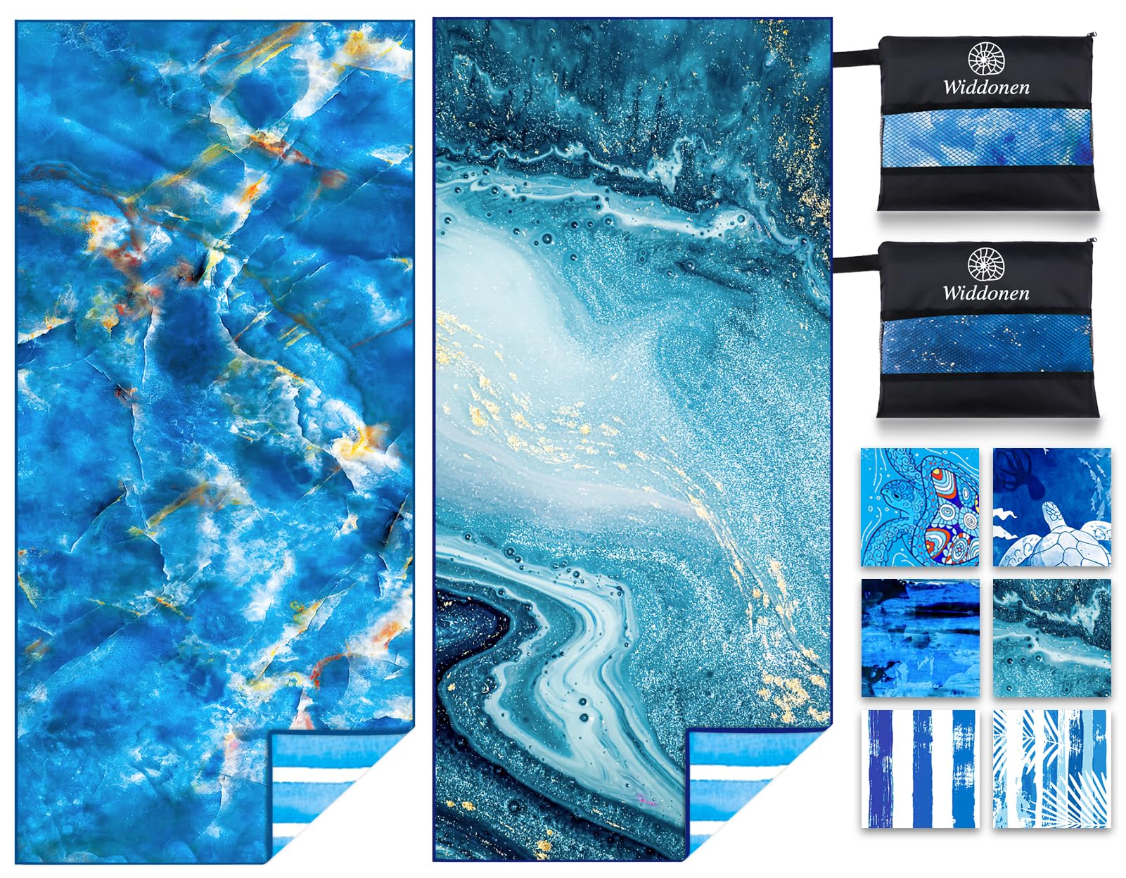 Lightweight Thin Microfiber Beach Towel Sand Free Quick Dry Absorbent Compact Soft Pool Swim Travel Towels Extra Large Oversized Beach Accessories Packable Essentials Stuff Gifts for Adult