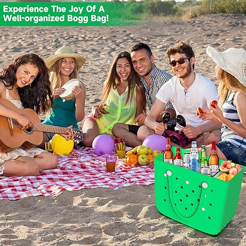 Miniatura 4 de DGLOZE 2 piezas de bandeja divisora para bolsas Bogg - Organiza y divide el espacio con accesorios de inserción para bolsa Bogg (Negro)