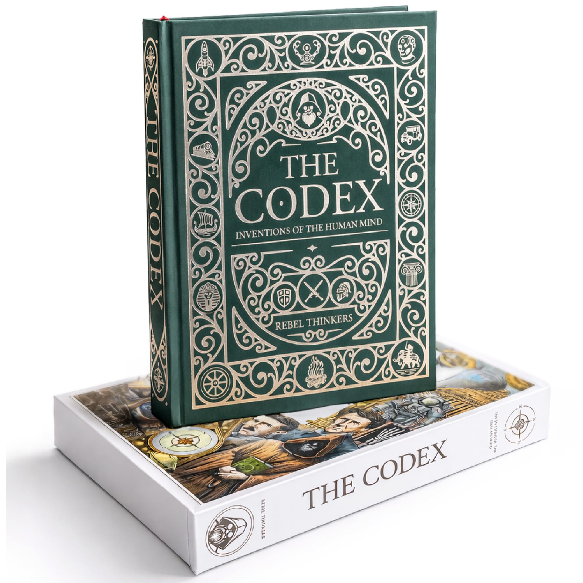 The Codex: Inventions of the Human Mind – Illustrierte Enzyklopädie der Erfindungen und Erfinder – Da Vinci inspiriertes Couchtischbuch – Geschichts- und Wissenschaftsbuch für Erwachsene und Kinder