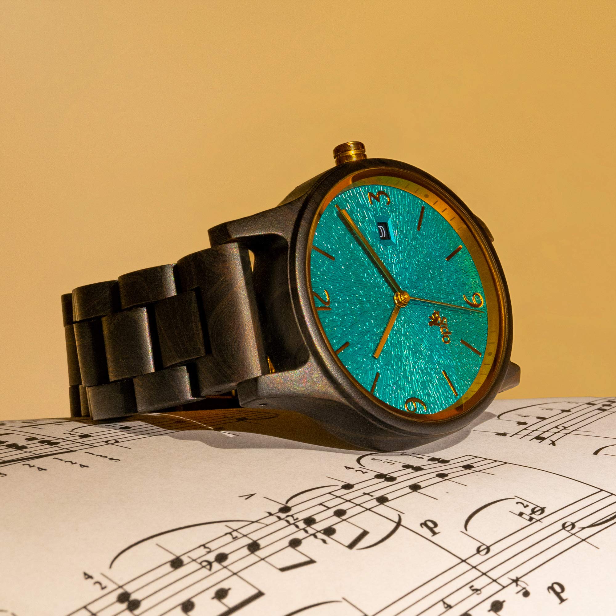 Opis Technology UR-U1 Orologio da Polso Unisex in Legno Naturale | Quadrante minimalista, cassa al quarzo. Wood watch da donna e da uomo, idea regalo, maglie regolabili.