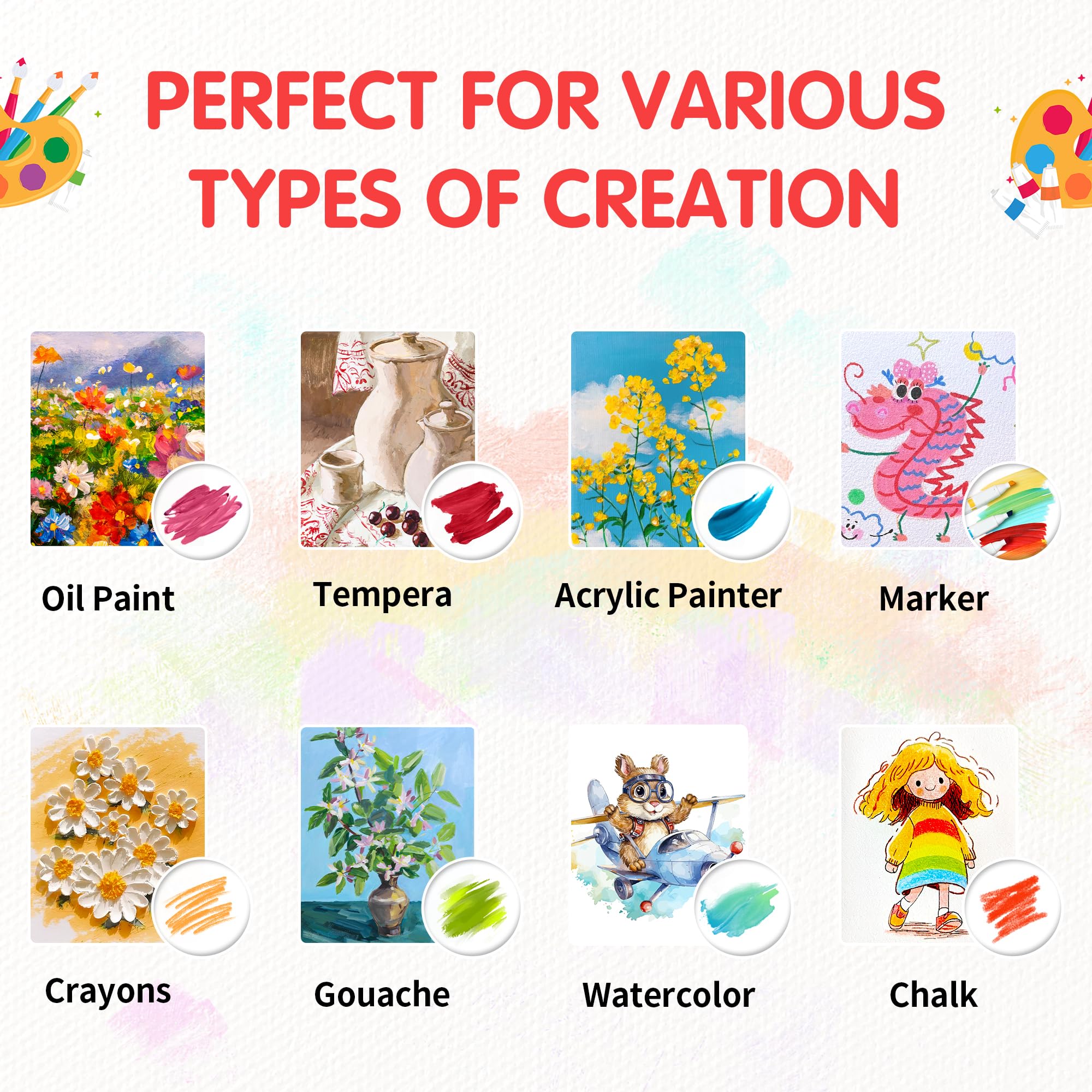 Snapklik.com : Canvas Boards For Painting 8x10 Inch, Super Value 2 Pack ...
