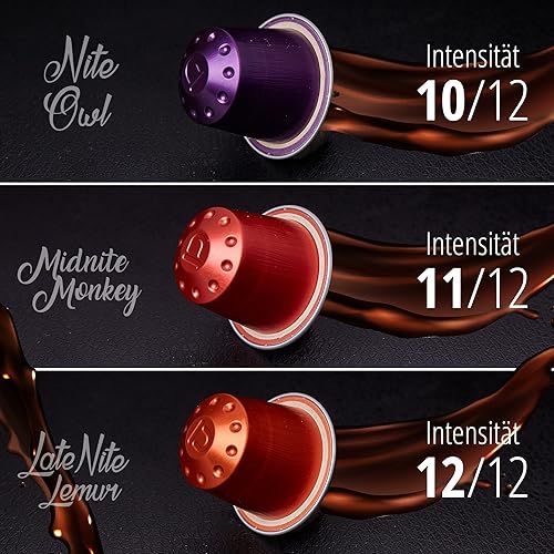 Miniatura 2 de Paquete variado de espresso tostado oscuro de 240 quilates, compatible con Nespresso, cápsulas de café de aluminio, intensidad 10, 11, 12, expreso