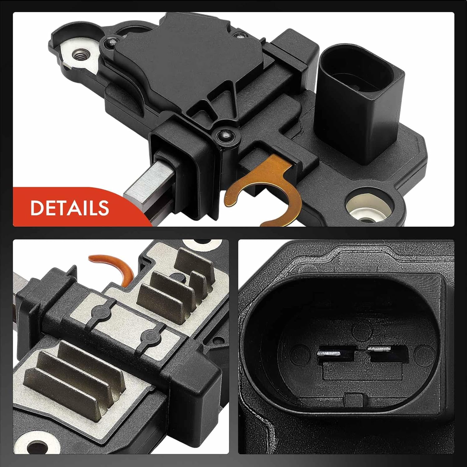 A-Premium Alternator Voltage Regulator Compatible with BMW Z4 2003-2005, 325Ci 2004-2006, 325i 325xi 330Ci 2004-2005, 330i 330xi 2004-2006, 14.30±0.3V A-Circuit 14.3 Vset