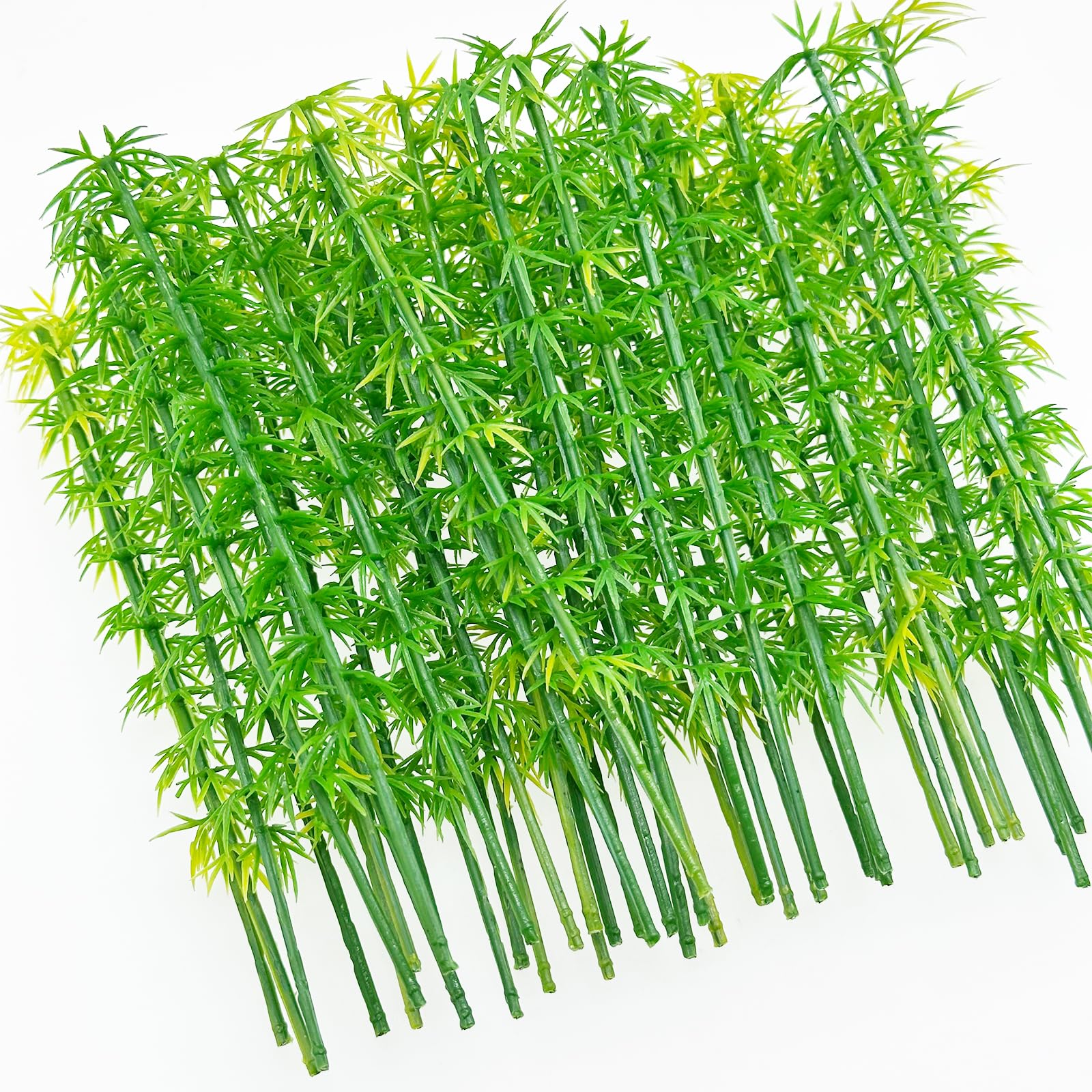 Attuslla Model Miniature Bamboo Trees, Green Plastic Bamboo Trees for Building Model, Home Miniature Landscape Landform Diorama Project, 50 PCS, 15cm - Image 2