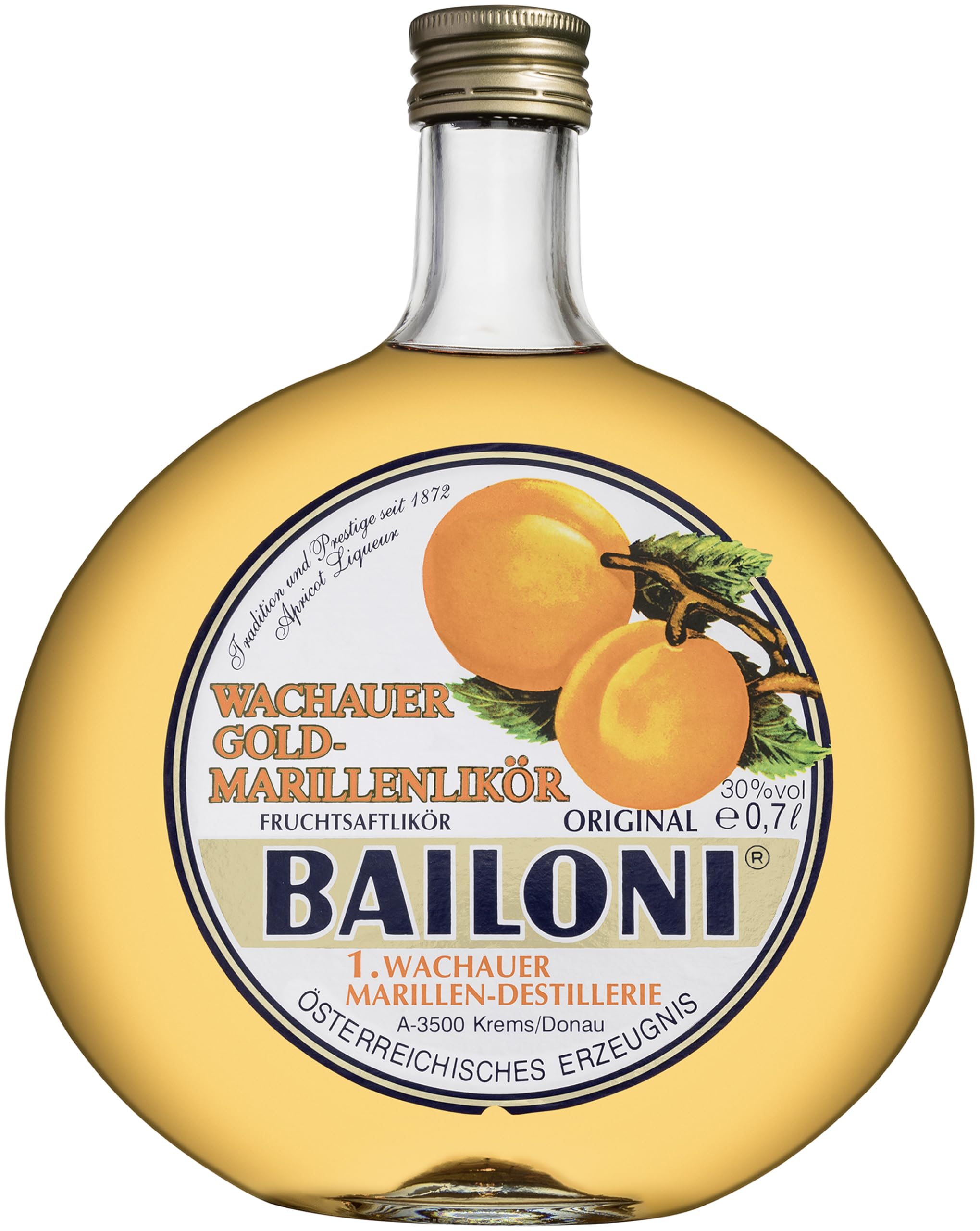 Bailoni Wachauer Gold-Marillenlikör 30% (1x 700 ml)