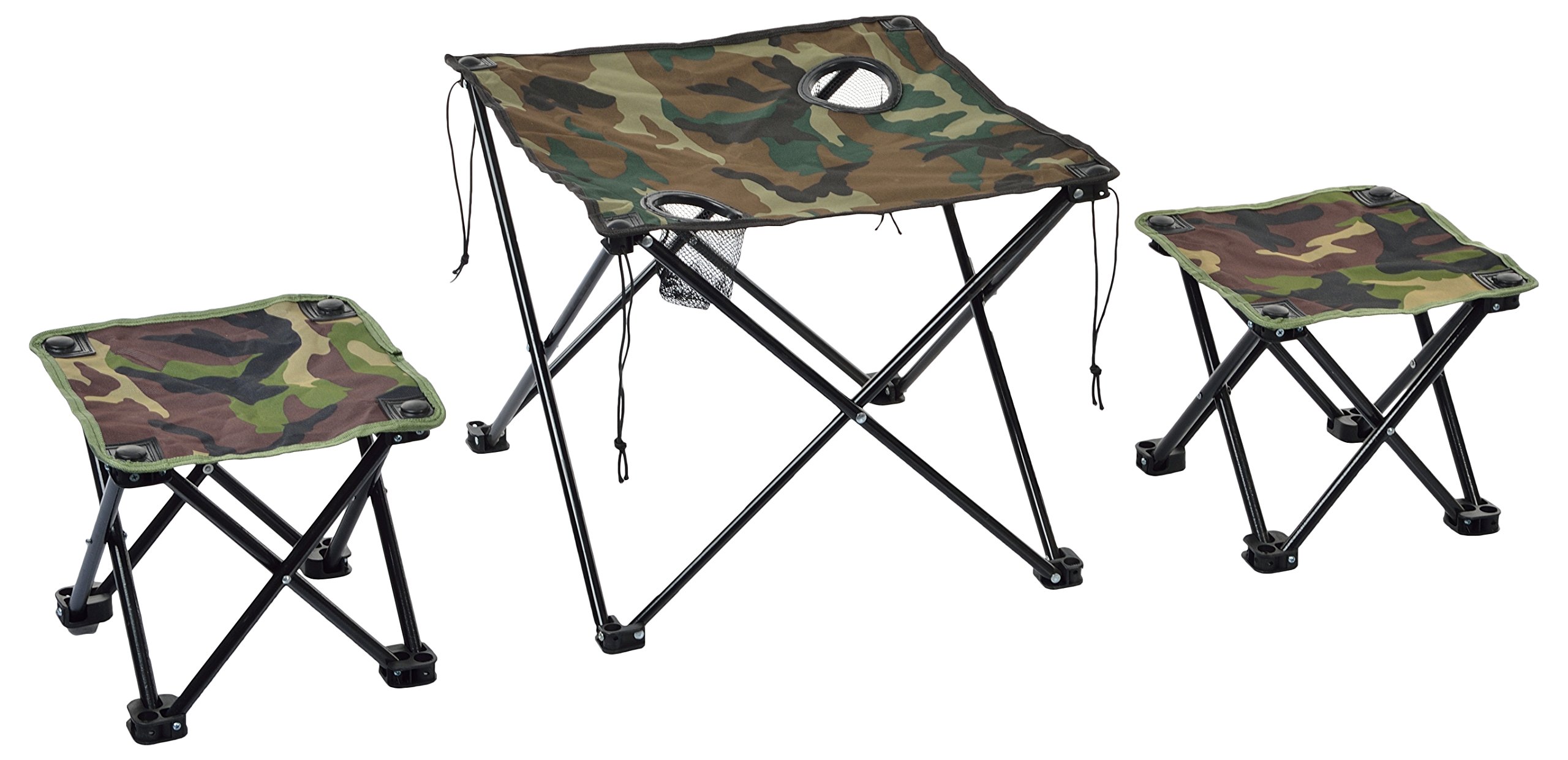 IRIS (2 Chairs+1 Table) Lightweight Portable Folding Chairs Table Set, Outdoor Indoor Compact Ultra Foldable Camp Beach Picnic Fishing Backpacking Camping Set-image-20