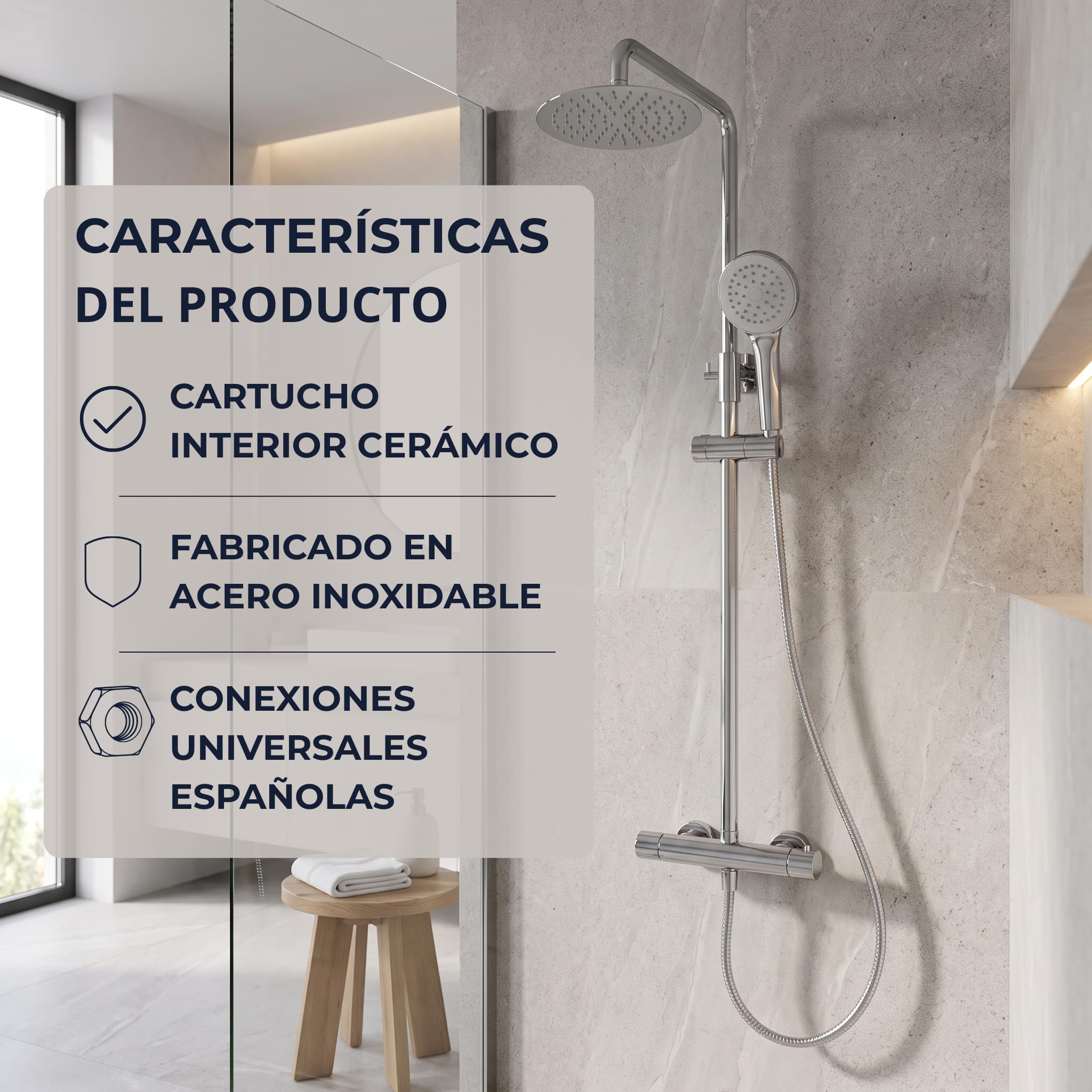 Columna Ducha Termostatica - Columna Ducha - Columna De Ducha Termostática