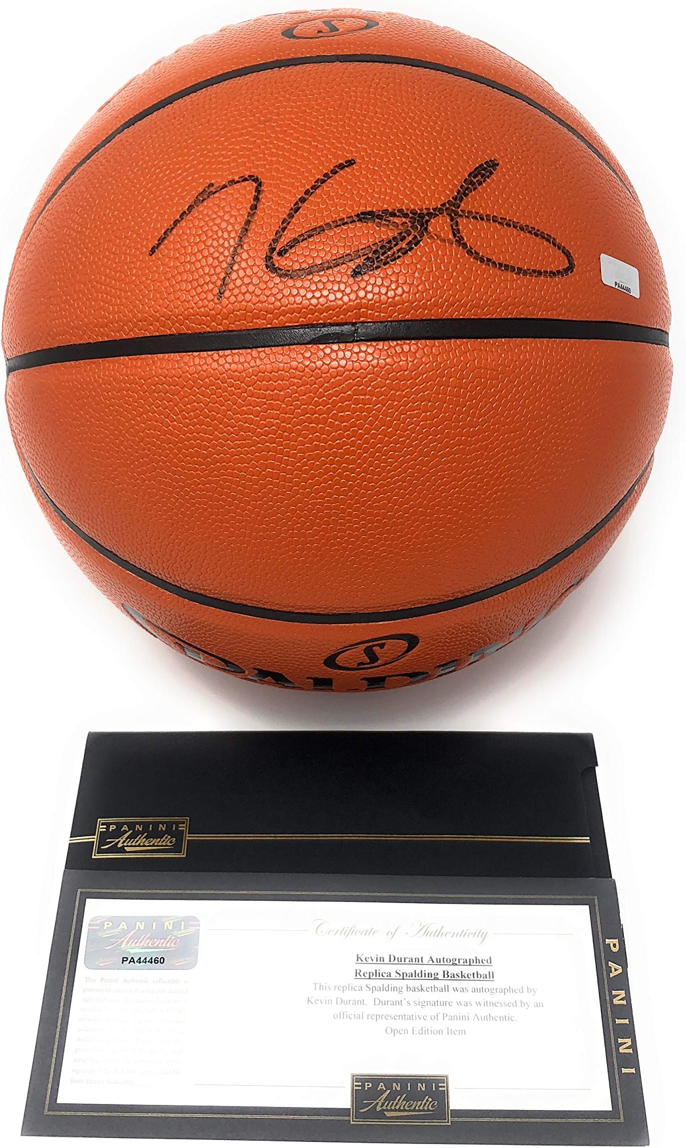 Kevin Durant Golden State Warriors Signed Autograph NBA Game Basketball Black Ink Panini Authentic Certified