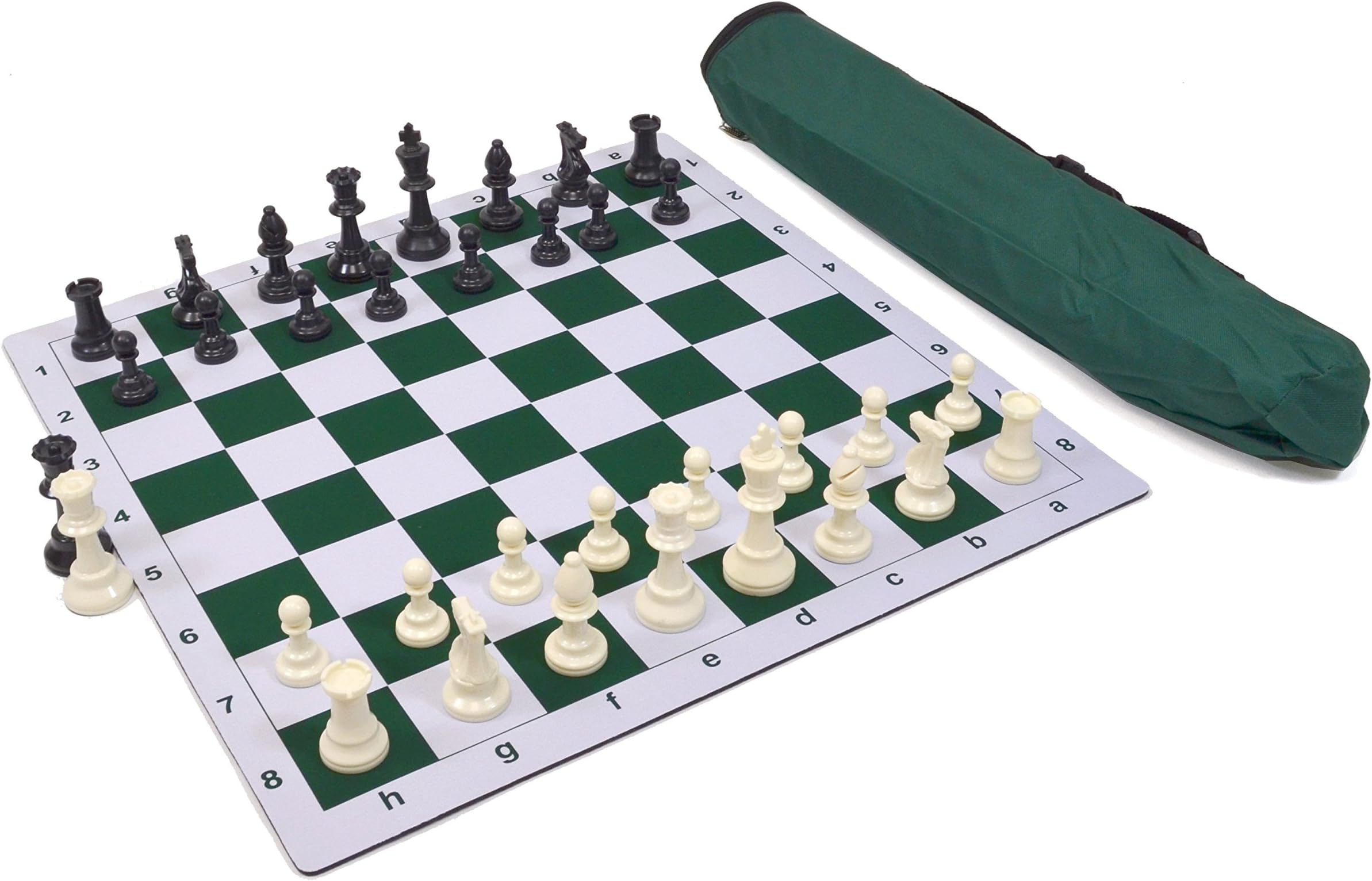 Wholesale Chess Triple Weighted Pieces & Mousepad Board Chess Set (Green, 2 Players, Age 12+)