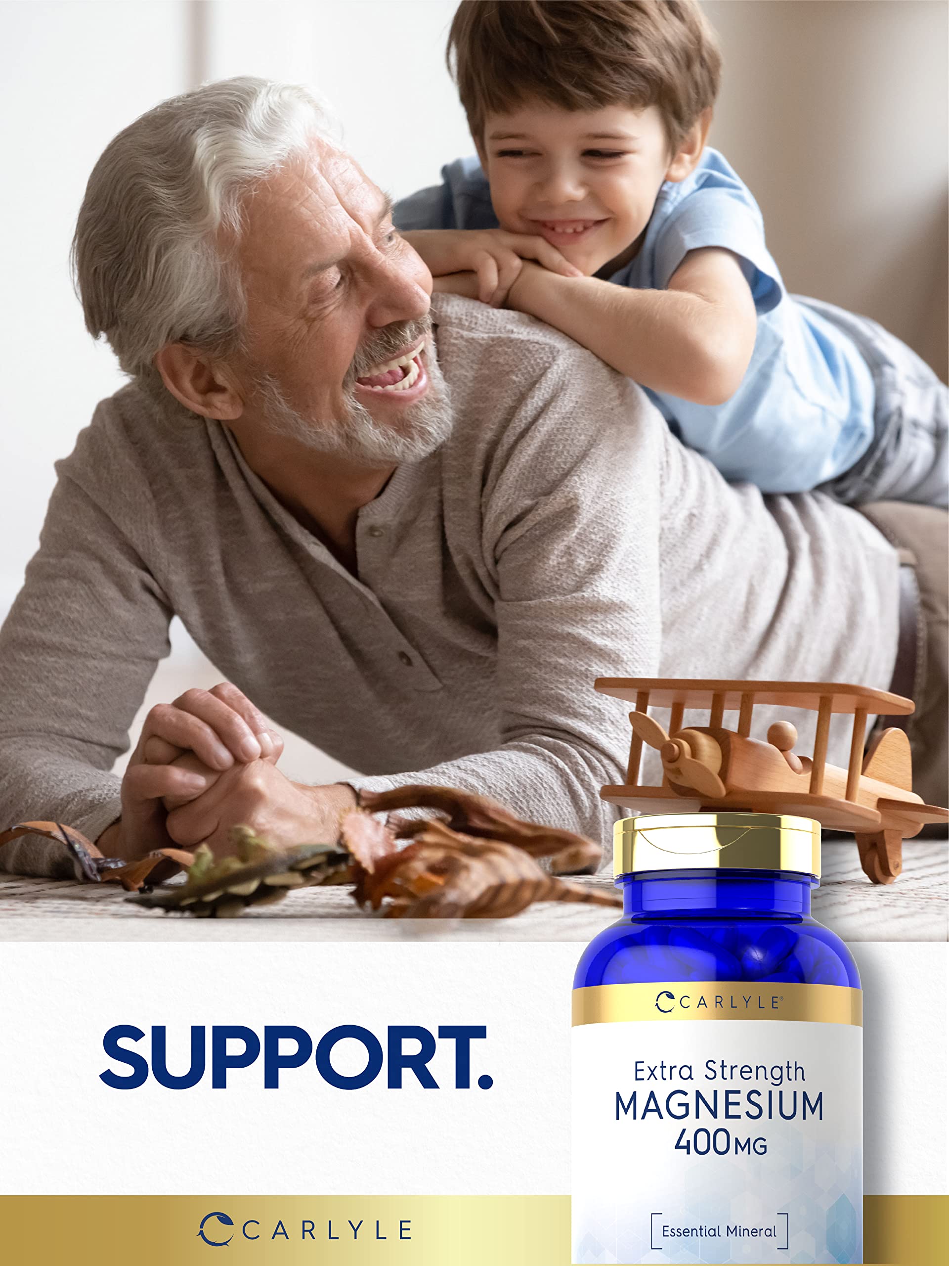 CPG Health Care Mg On ブレスレット ブルー×ゴールド Amazon.com: Carlyle Magnesium Oxide 400mg | 180 Softgels