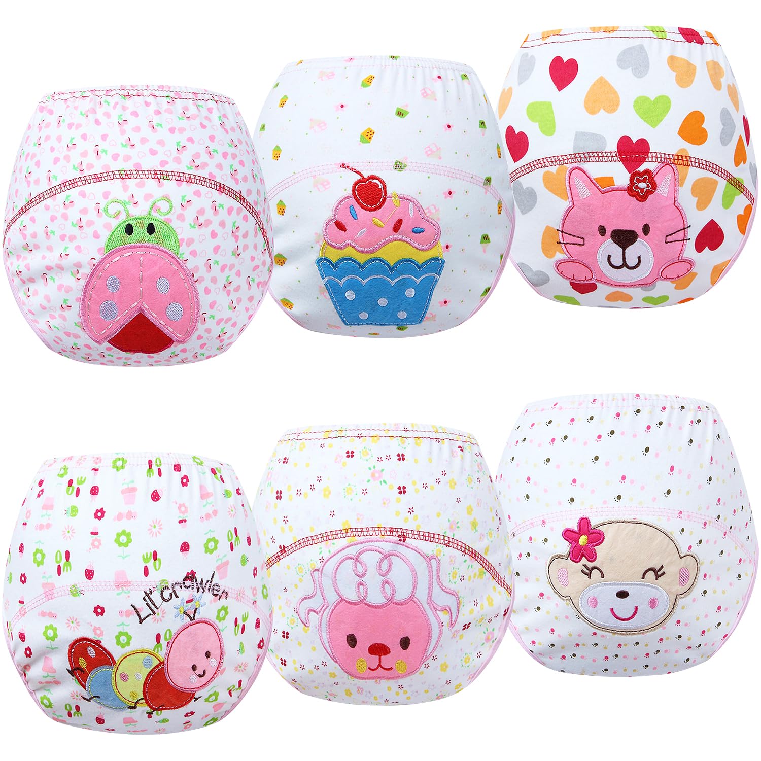 Domee Culotte Apprentissage Propreté Lavable Bébé Lot de 6 Animaux Doux 3-4 Ans (Taille du Fabricant 100)