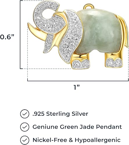 Miniatura 3 de Collar con colgante de plata de ley 925 chapada en oro amarillo de 18 quilates con diamante o zafiro blanco creado, 18.0in