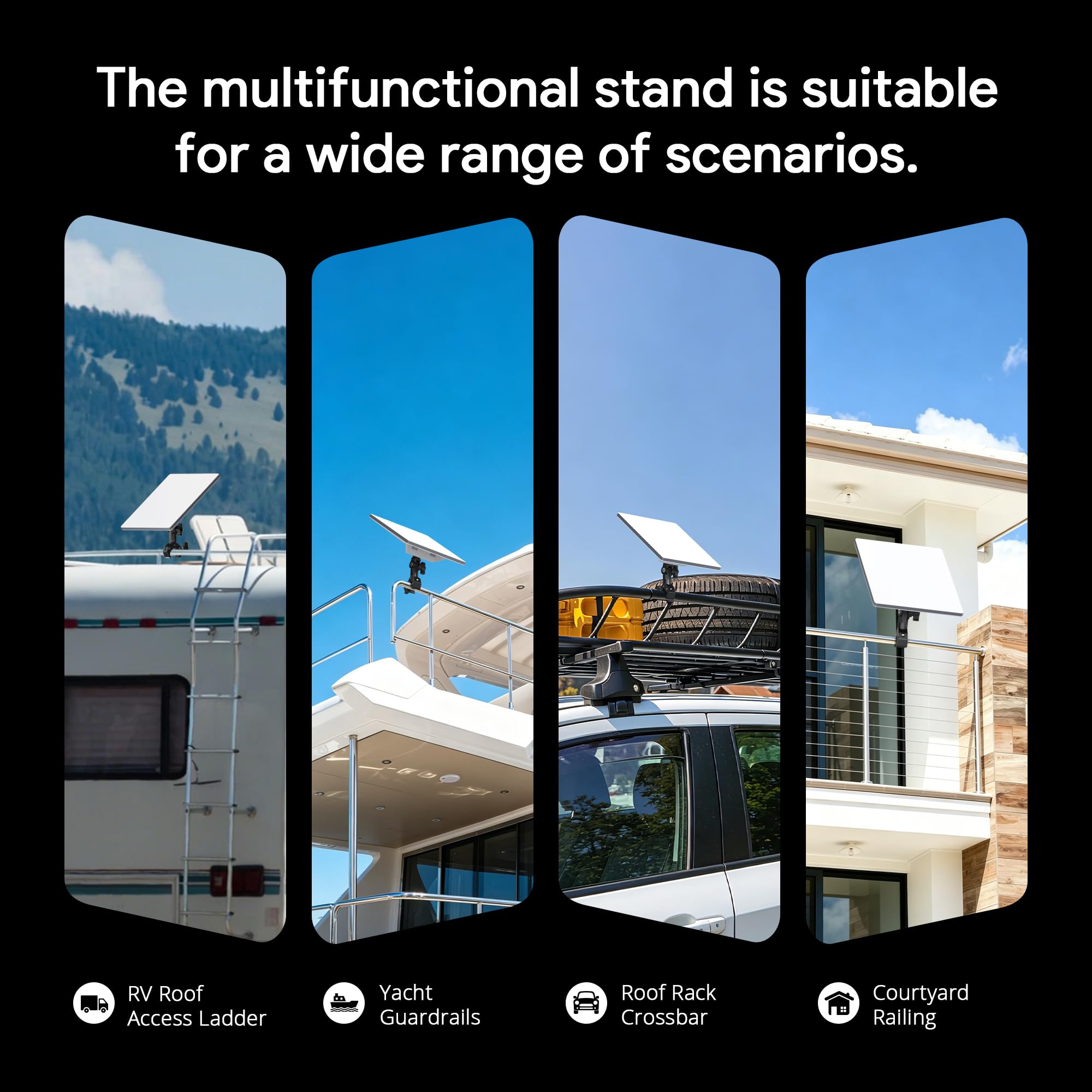 EDUP® Supporto Starlink Mini, Staffa Starlink Robusta per Palo, Camper | Staffa Starlink Robusta, Supporto Antenna Starlink Alluminio, Filettature 1/4" e 3/8", Montaggio Sicuro Camper e Balcone
