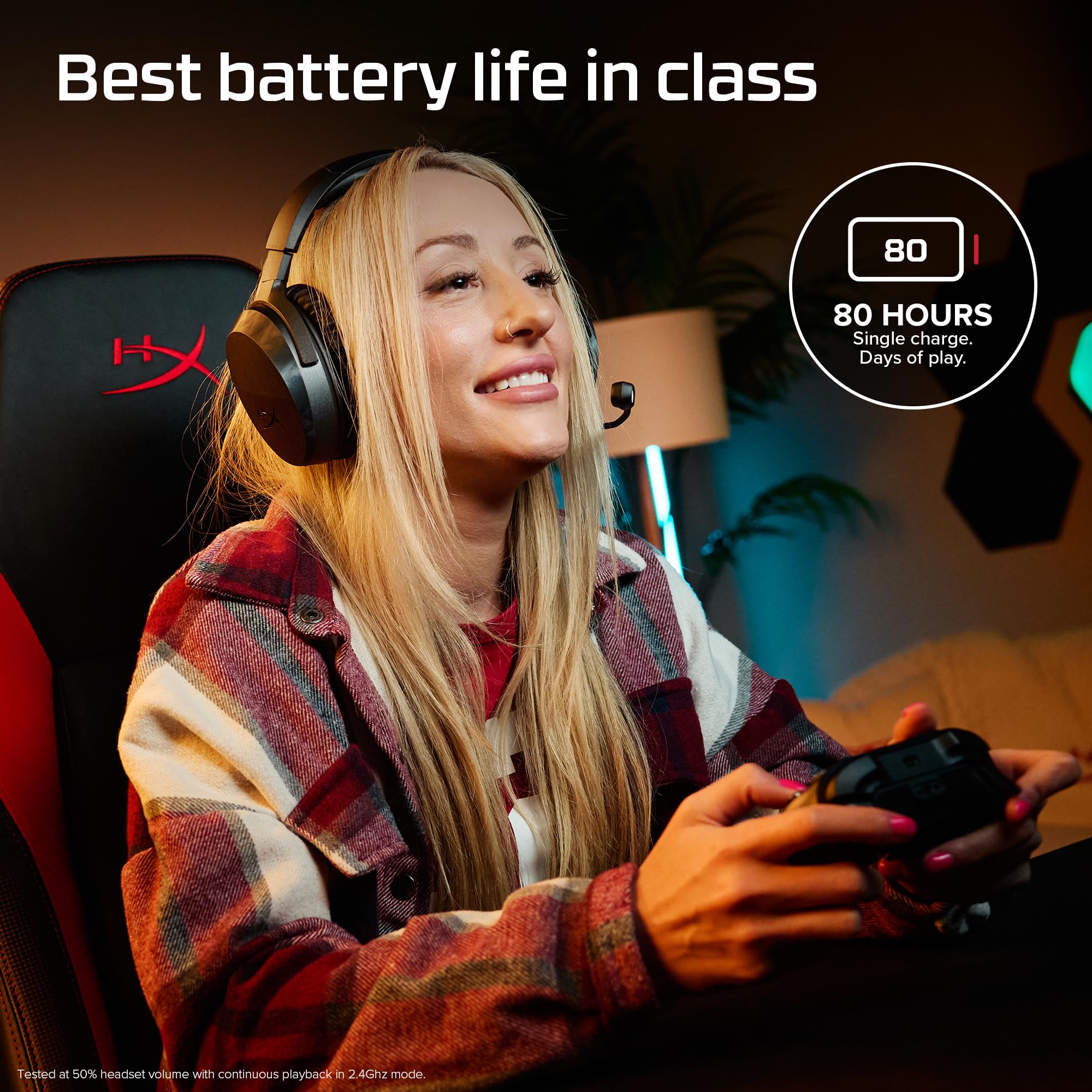 HyperX CloudX Stinger 3 Bezprzewodowe słuchawki do gier dla konsoli Xbox | Bluetooth 5.2 i 2,4 GHz, do 80 godzin pracy na baterii, sterowniki 50 mm, mikrofon, USB-A, czarny