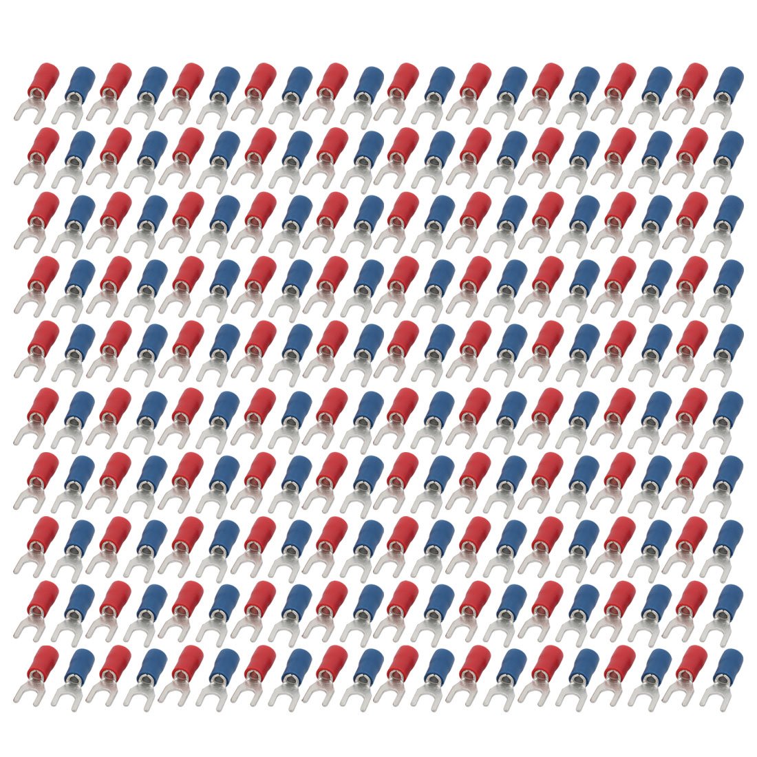 200Pcs SV5.5-5 AWG 12-10 U-Type Crimp Terminals Wire Connectors Spade Red Blue (1f22915834d747580205a3b00084b600)