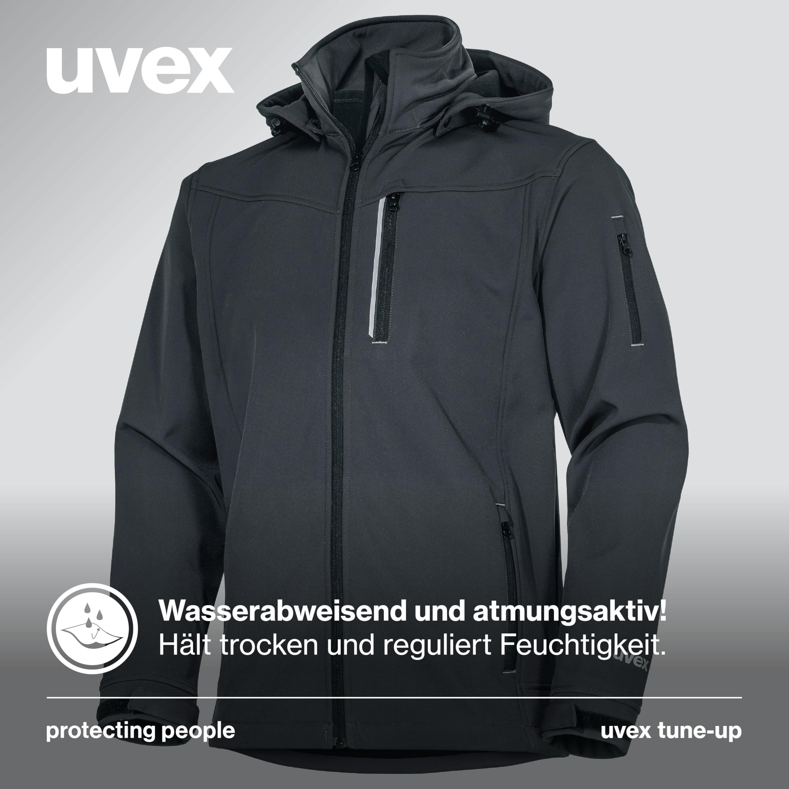 Uvex tune-up Softshell-Arbeitsjacke - für Herren - Outdoorjacke