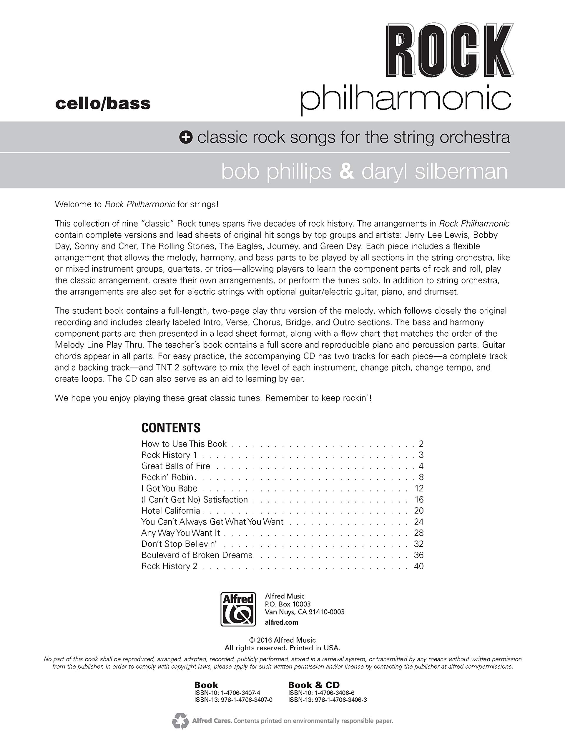 Rock Philharmonic: Cello & Bass: Classic Rock for the String Orchestra, with CD