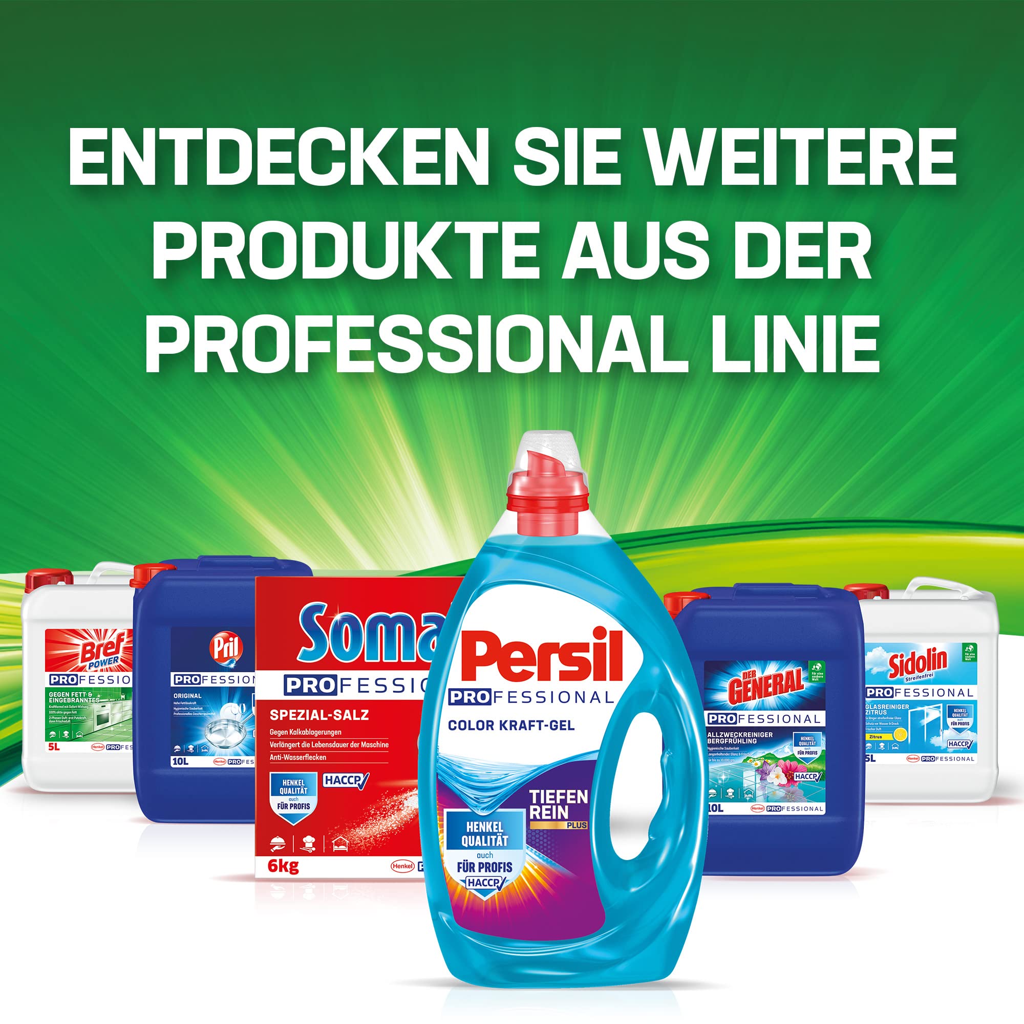 Persil Professional Color Kraft-Gel Waschmittel (130 Waschladungen), Flüssigwaschmittel Großpackung auch für Profis