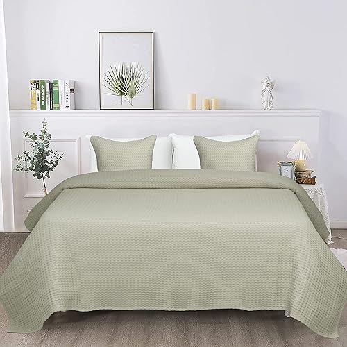 Miniatura 8 de Tex Trend Mantas de algodón tamaño individual XL de 60 x 90 pulgadas, manta de gofre para todas las estaciones, manta térmica ligera y transpirable