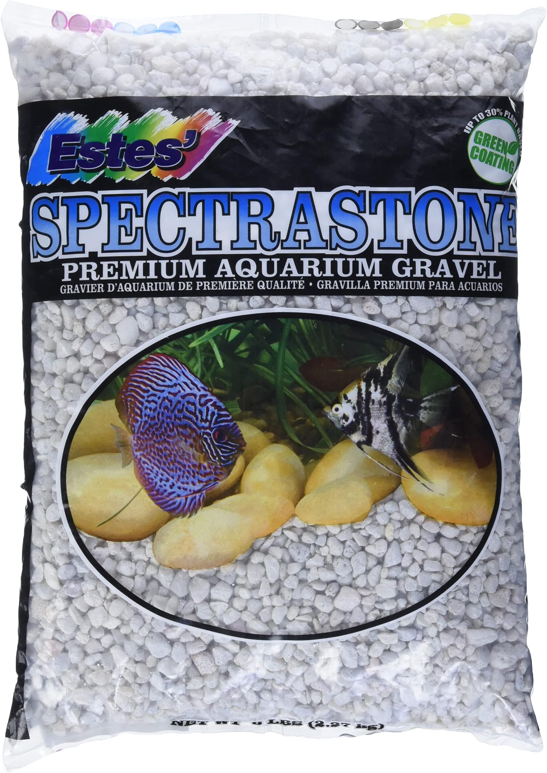 Estes Gravel Products 40507 Spectrastone Special White Aquarium Gravel for Freshwater Aquariums