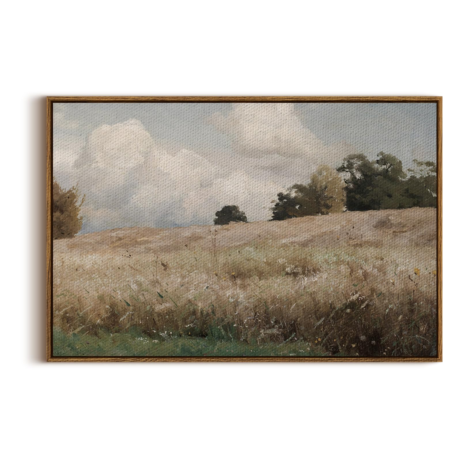 InSimSea Framed Canvas Wall Art, Meadow with Flowers Painting, Landscape for Living Room, Bedroom, Home, Bathroom Decor, 8x10 — view 35