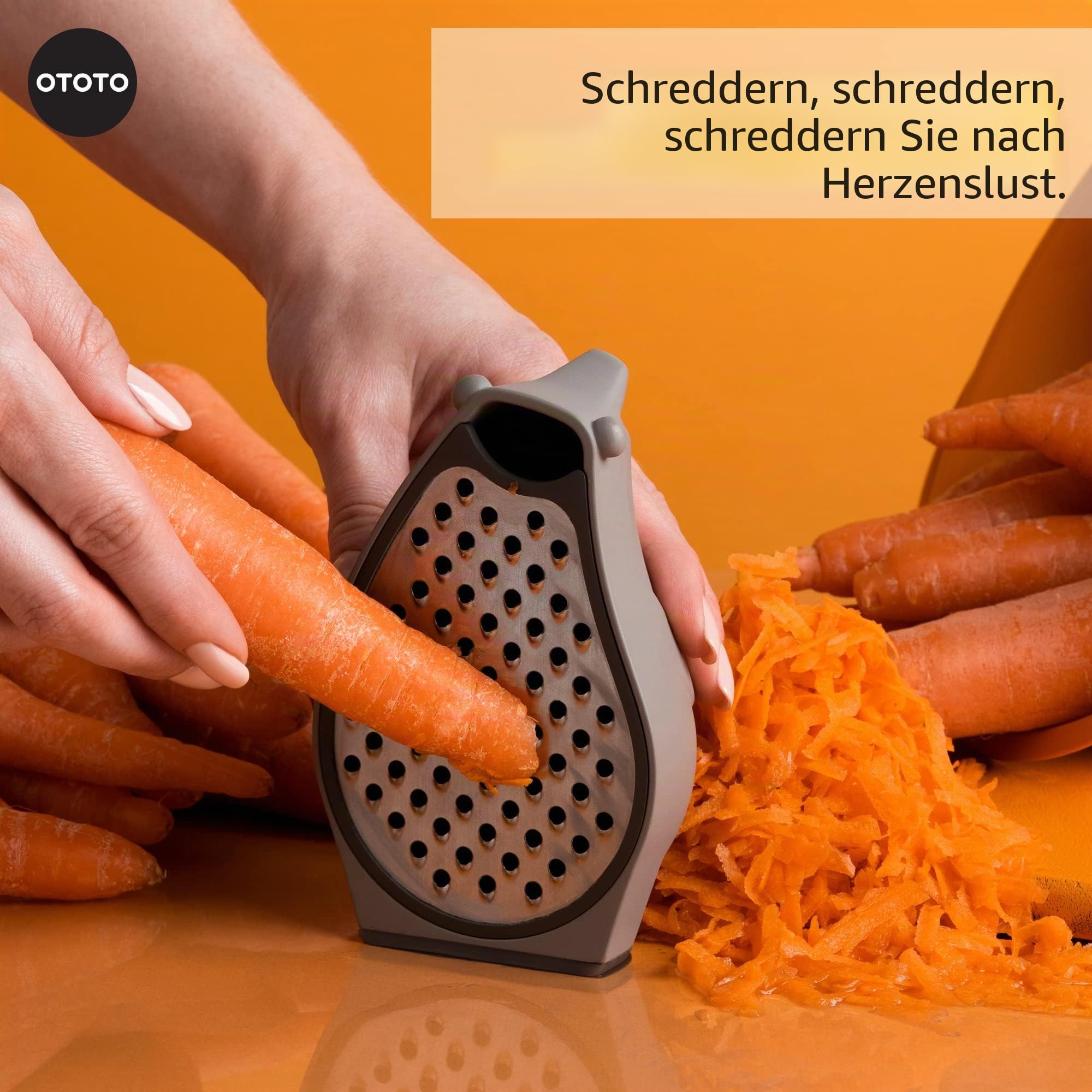 OTOTO Barry The Box Cheese Grater - Compact Stainless Steel Grater, Kitchen Grater, Cheese Shredder, Vegetable Grater, Food Grater & Shredder - Fun Kitchen Gadget