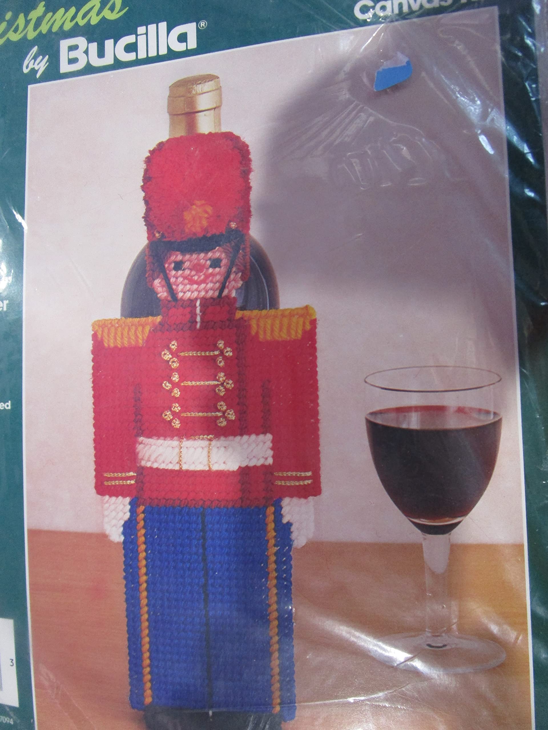 Gallery of Stitches Toy Soldier Needlepoint Plastic Canvas Bottle Cover Kit