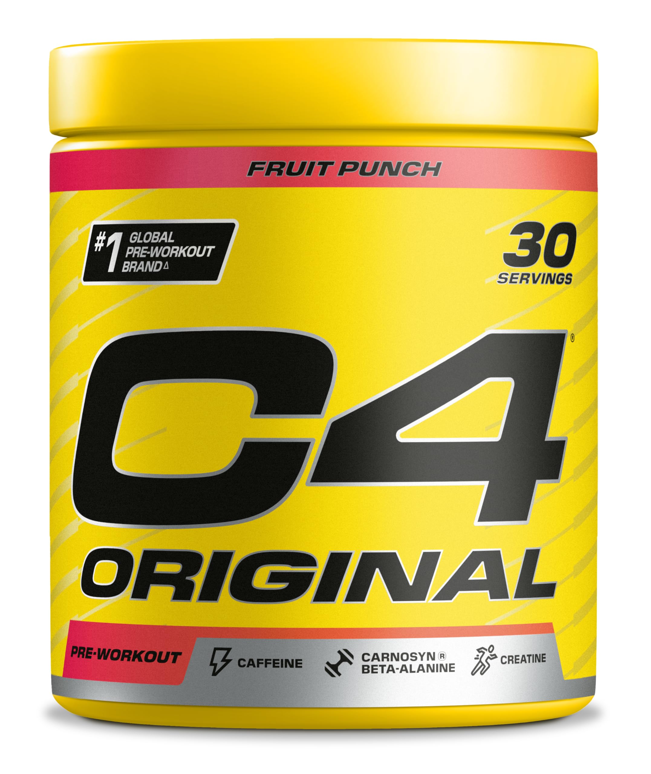 C4 Original Beta Alanine Sports Nutrition Bulk Pre Workout Powder for Men & Women | Best Pre-Workout Energy Drink Supplements | Creatine Monohydrate | Fruit Punch | 30 Servings