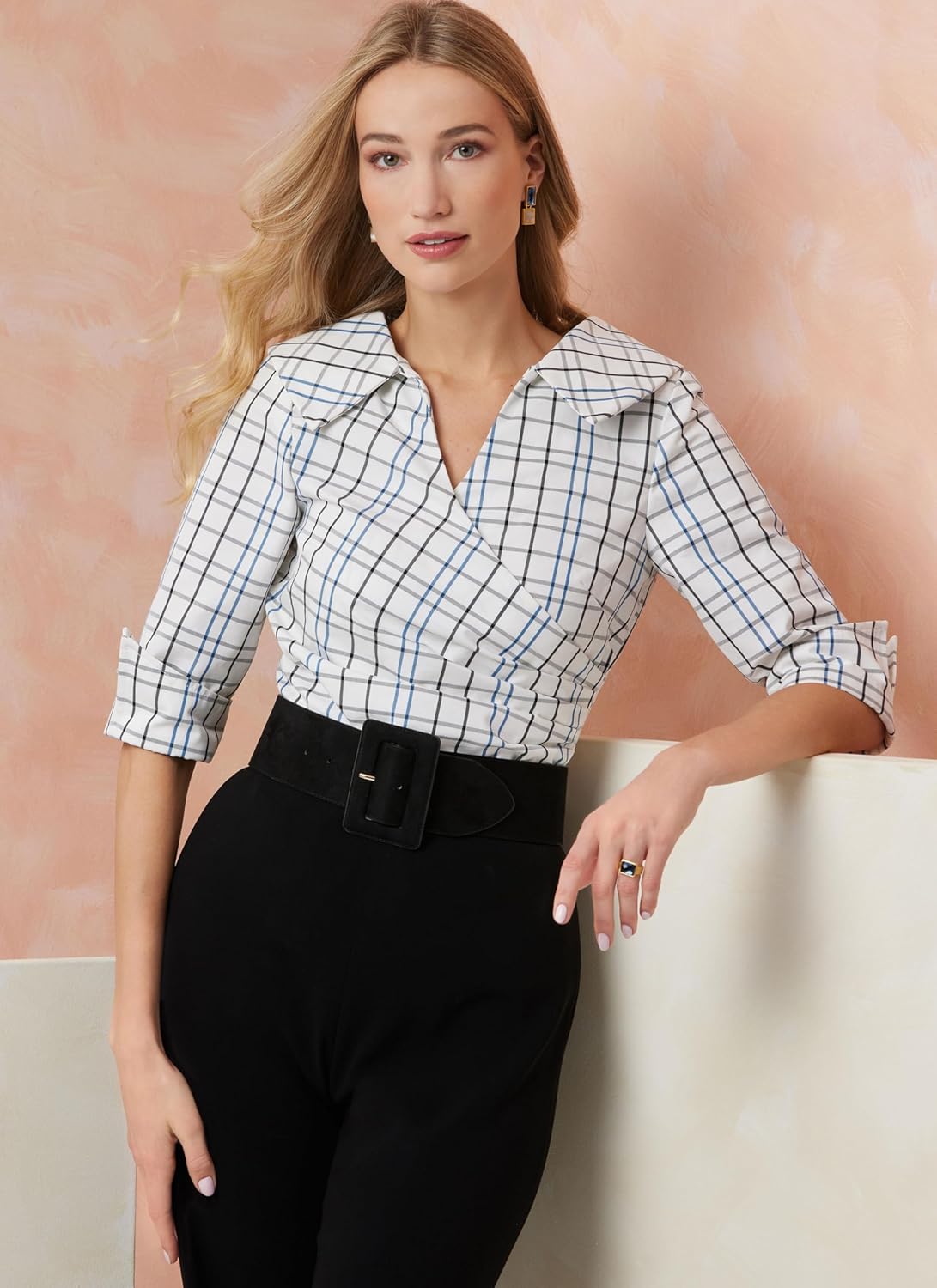 Vogue V2113B5 Misses' Fitted V-Neck Top Sewing Pattern Packet, Design Code V2113, Sizes 8-10-12-14-16