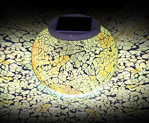Miniatura 4 de Luces LED de mosaico de vidrio que cambian de color, luces de jardín con energía solar, luces solares recargables, luces de noche solares