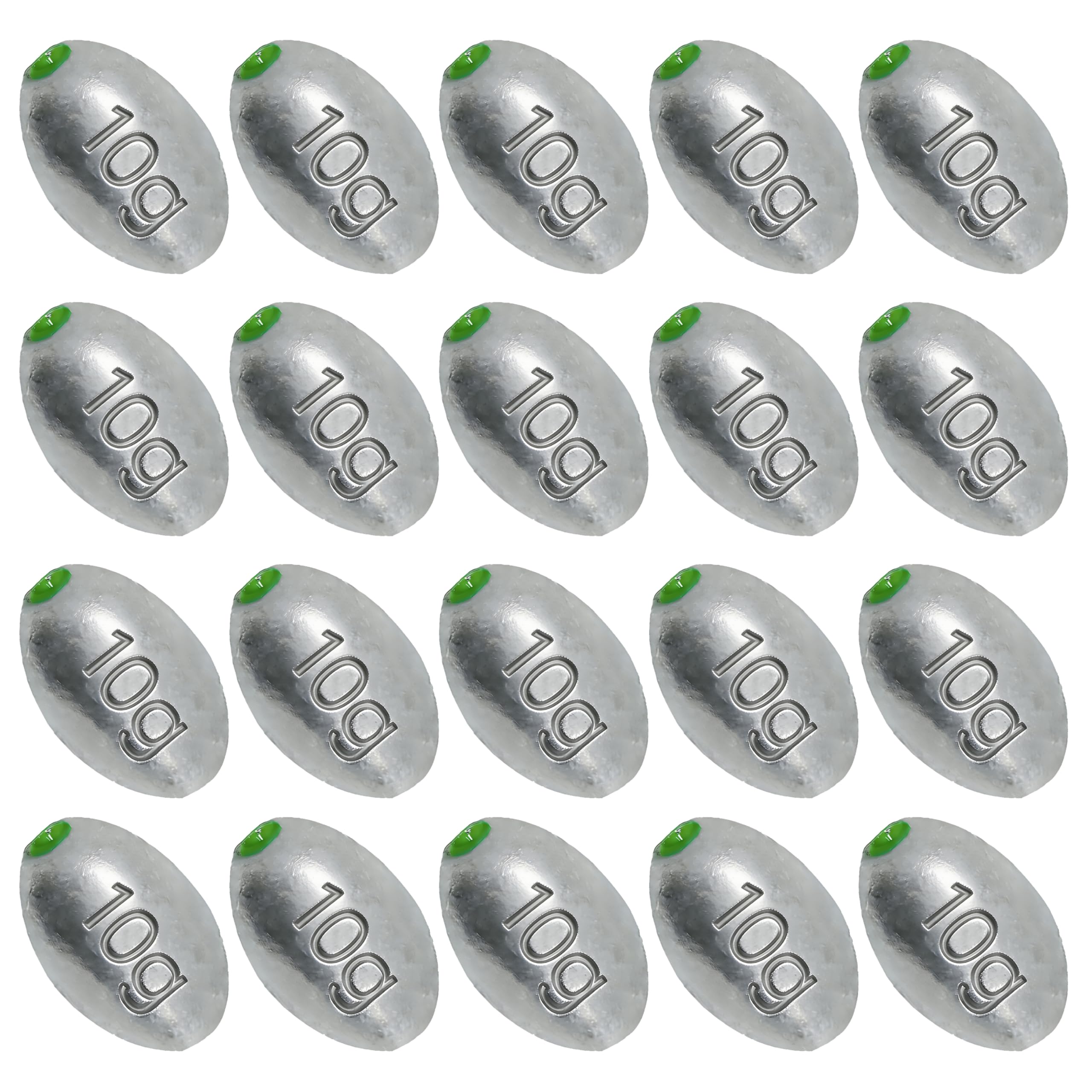 Egg Sinkers Bullet Fishing Weights Oval Shaped with Plastic Core Slip Sinkers for Catfish Fishing Casting Saltwater and Freshwater 1/5oz to 2oz — image 1