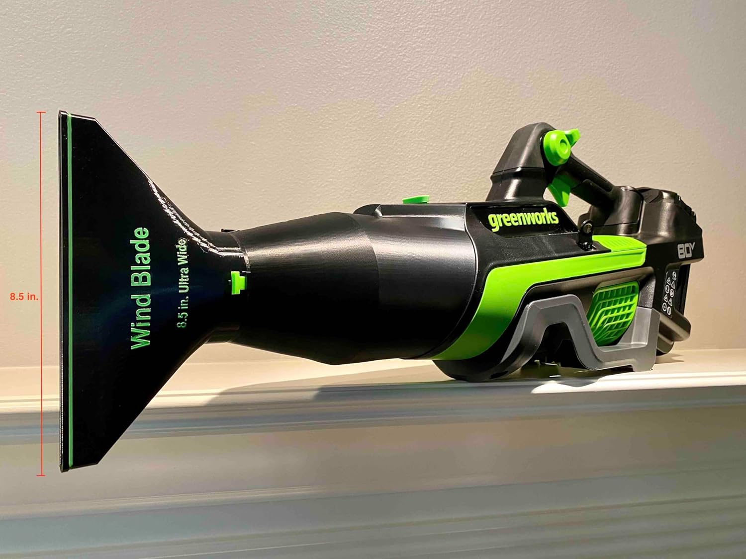 ArloCatcher Car Drying Nozzle for Greenworks Leaf Blower - Durable ABS Body with Soft TPU Tip - Compatible with Greenworks 80V 800 (BLB479)/750 CFM, 60V 780/660 CFM Leaf Blowers