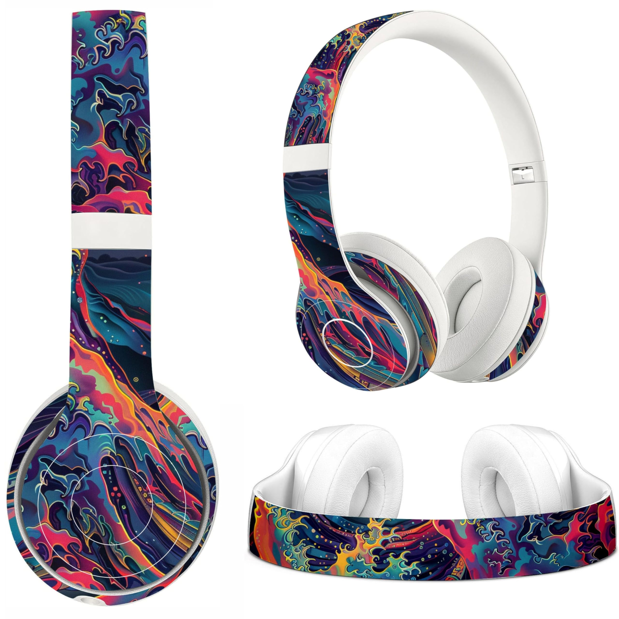 Sticker Cover Compatible with Beats Solo 3, Great Wave - Headphone Stickers