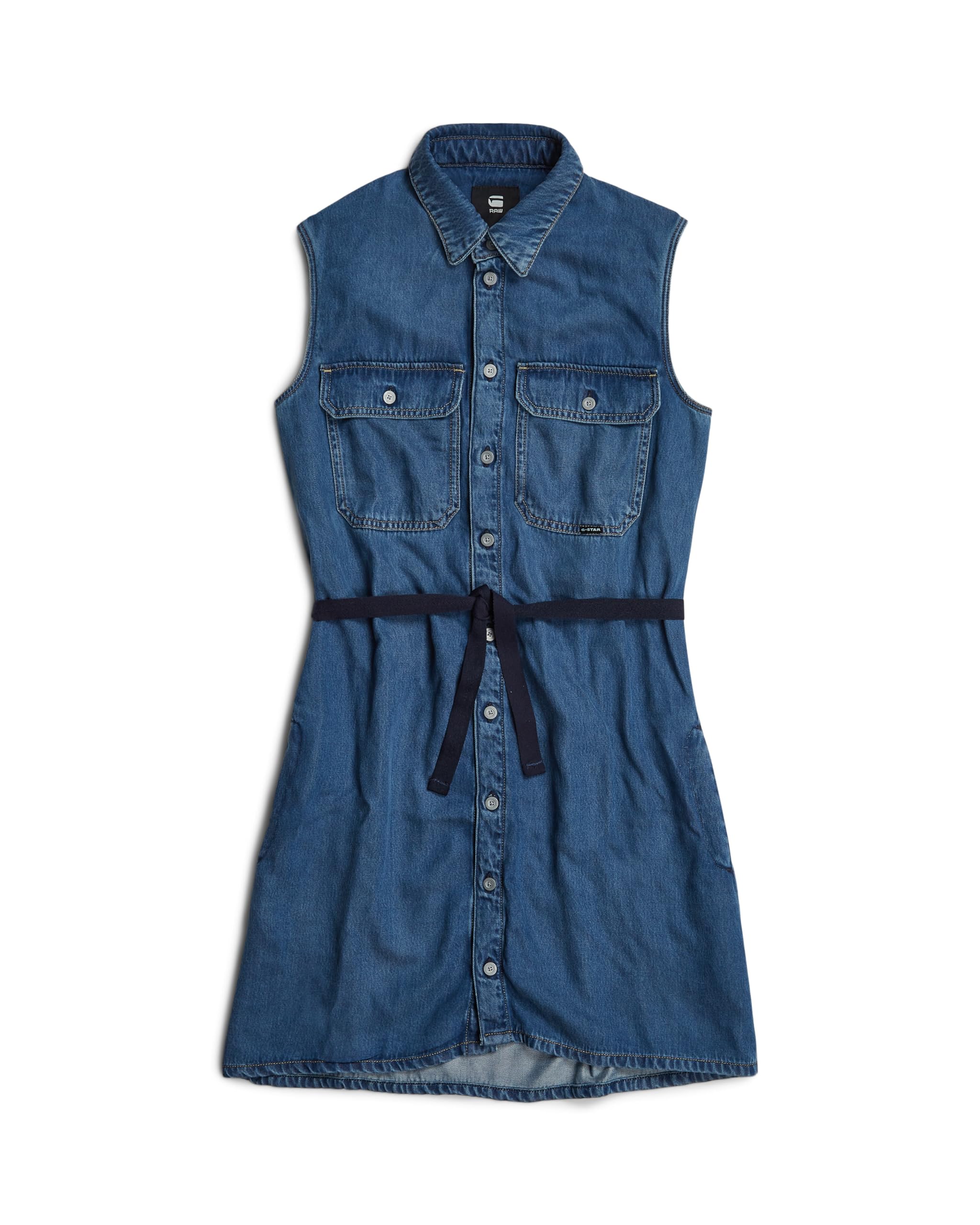 G-Star RAW Miękka sukienka cargo wmn, Niebieski (Faded Whirlpool D24872-d548-g645), S