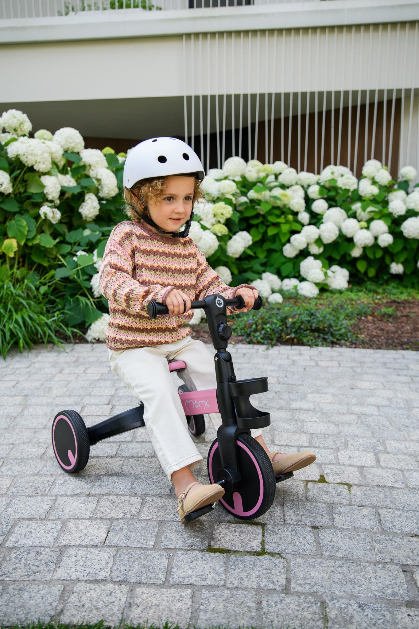 MoMi FILO 3in1 Triciclo Evolutivo per bambini 1-3 anni - Bici Senza Pedali Pieghevole, sella regolabili, pedali rimovibili - Tricicli con portabicchiere e ruote in EVA