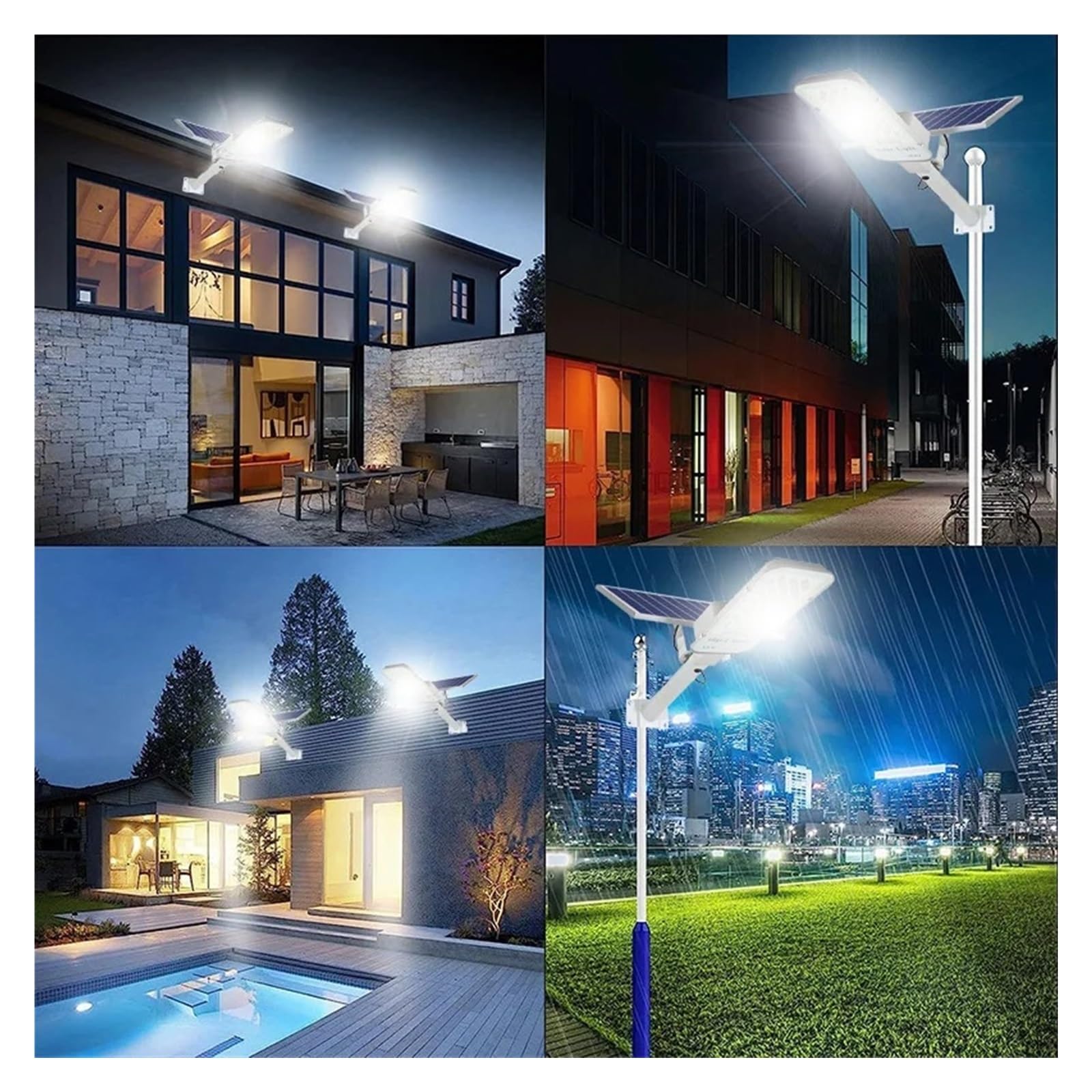 Luces Solares Led Exterior Jardin, Luz Solar Led de 250W for exteriores, farola Solar impermeable for jardín, de atardecer a amanecer con Control remoto, lámpara Solar de pared IP65 para Garajes, Cami