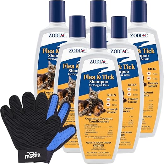 Zodiac Pet Flea and Tick Shampoo for Dogs and Cats, 12 oz