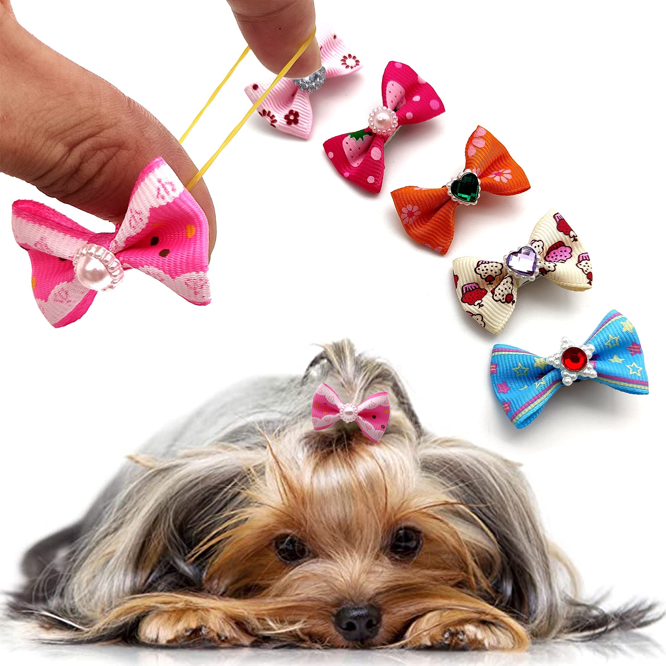 Accesorios Para Cachorros Lazos Para Pelo De Perros Pack De 10