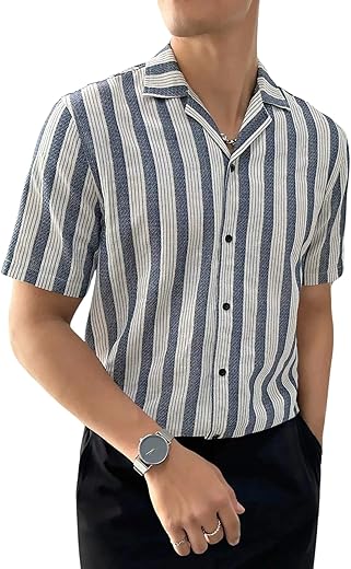 Lymio Men’s Striped Regular Fit Shirt