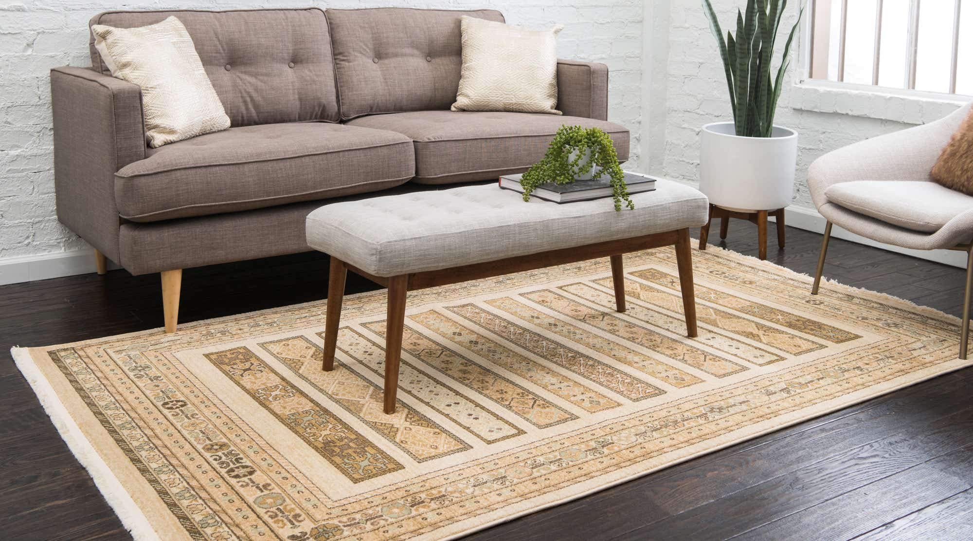 Unique Loom Fars Collection Area Rug - Pasadena (8' x 11' Rectangle, Ivory/ Cream)