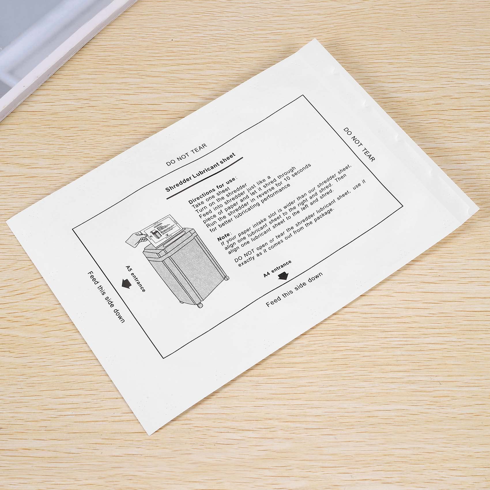 Lot de 12 déchiqueteuses de papier - Lubrifiant - Papier portable - Type d' de lubrification