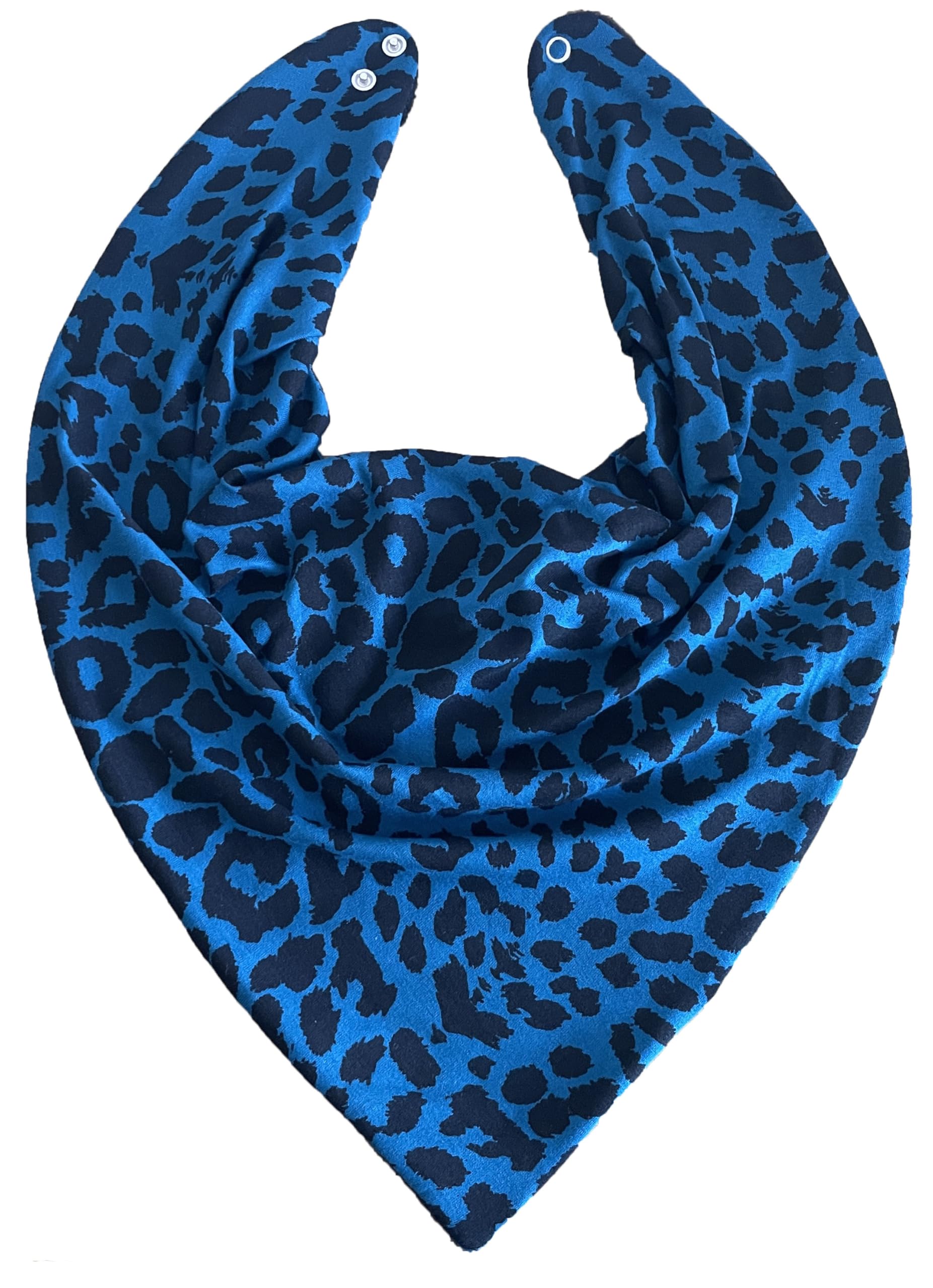 Oooly Dooly Bibs Multi Colour Adult Dribble Bib Bandana Special Needs 2 Pack 1 X Turquoise/Black Leopard 1 X Cerise/White Spots