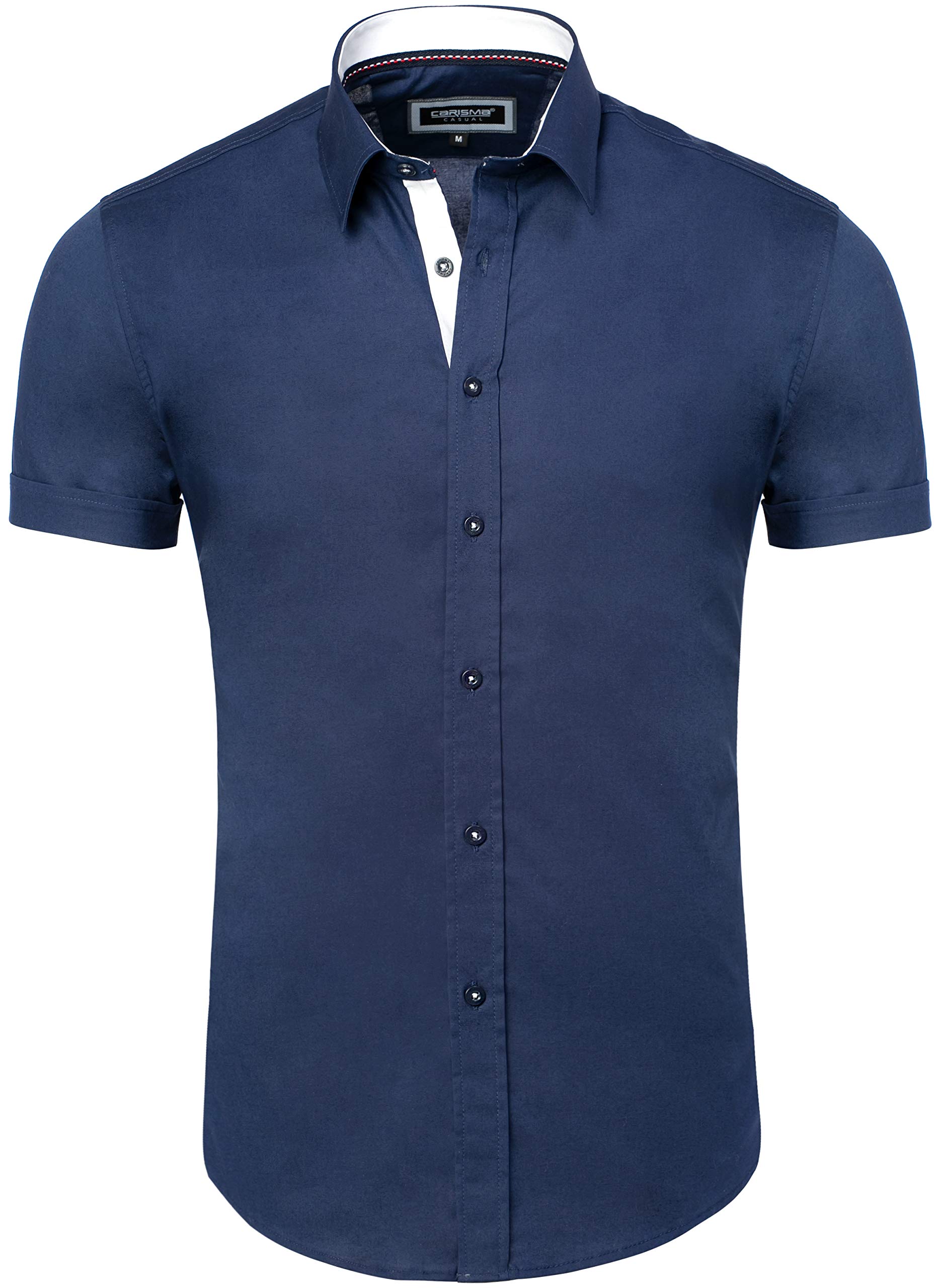 Camiseta Informal A Rayas Para Hombre, Top Ajustad... – Vicedeal
