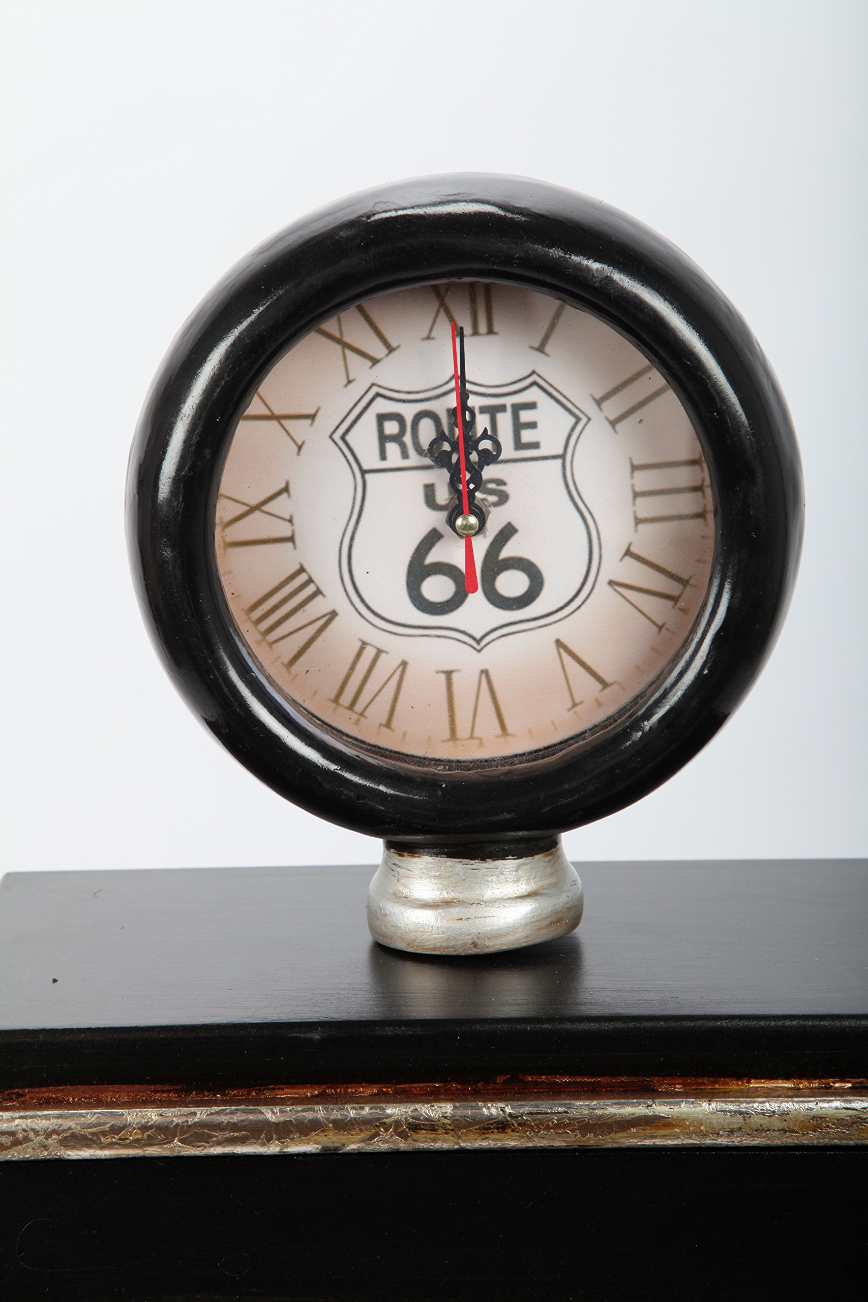 Design-Schrank Zapfsäule mit Uhr, Retro, schwarz, 102cm